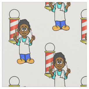 Black or African American Barber Fabric Material