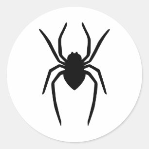 Black (Or Any Other Colour) Spider Silhouette Classic Round Sticker