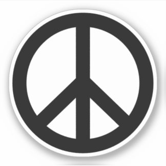 Black or custom colour peace symbol