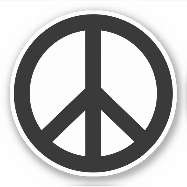 Black or custom colour peace symbol (Front)