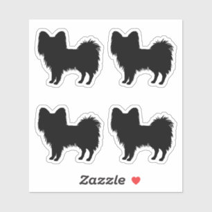 Black (Or Other Colour) Papillon Dog Silhouette