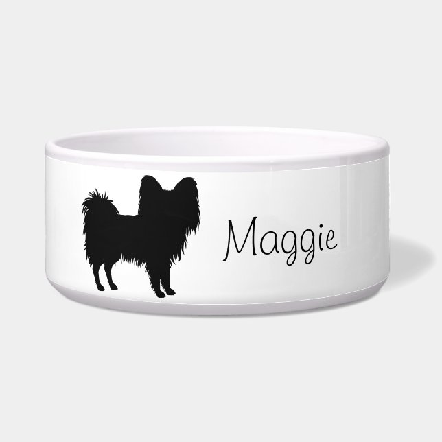 Black (Or Other Colour) Papillon With Custom Name (Front)