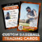 Black Orange Baseball Trading Card Baseball Player