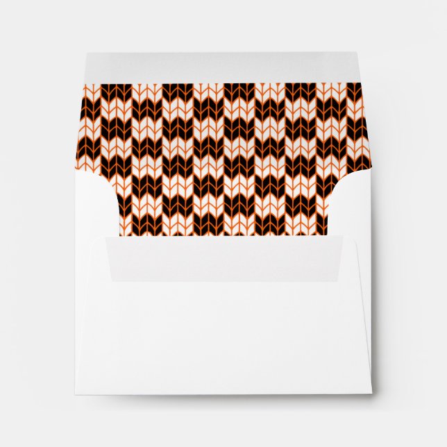 BLACK ORANGE CHECK KNIT A2 Envelope  (Back (Bottom))