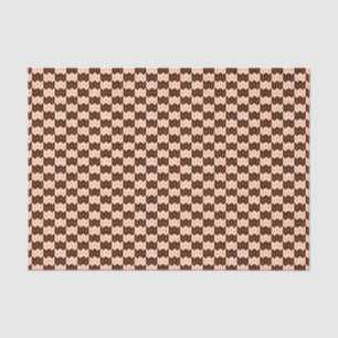 BLACK ORANGE CHECK KNIT Tissue Paper