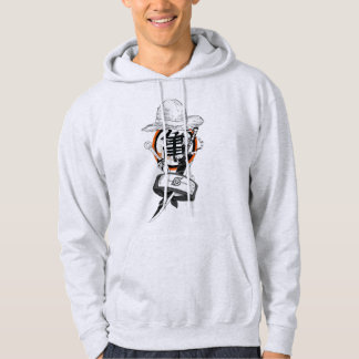 Black & Orange Kanji Character Graphic Hoodie