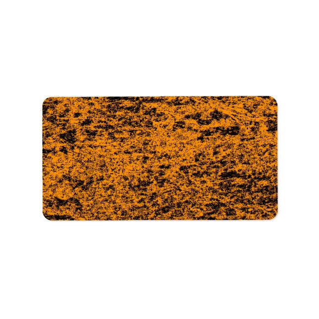 Black & Orange Marble Address Sticker (Front)