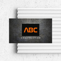 Black/Orange Monogram Grunge Metal Construction II
