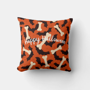 Black Orange Pattern Halloween Home Bedroom Decor Throw Pillow