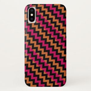 Black Orange Pink Chevron Pattern Case-Mate iPhone Case