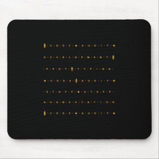 Black Orange Protovate Services Design Mouse Pad