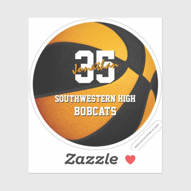 black orange sports team colours basketball (Sheet)