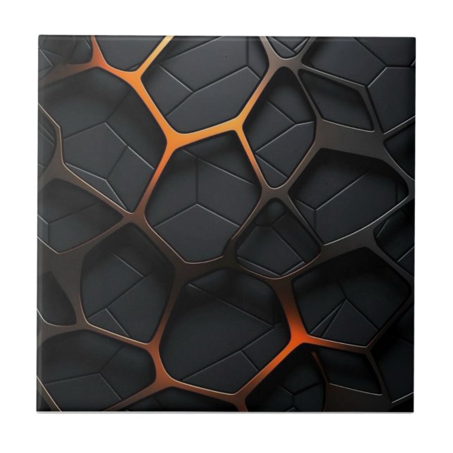 Black Orange Tile (Front)