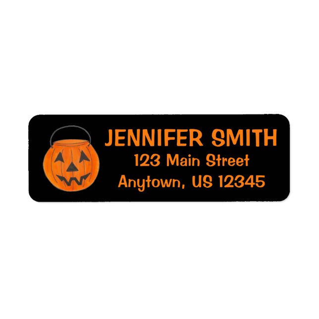 Black Orange Trick or Treat Pumpkin Halloween (Front)