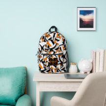 black orange volleyball team colours patterned 