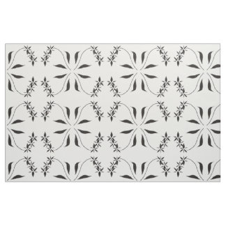 Black Orchid Abstract Flower Pattern Fabric