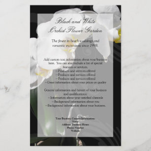 Black Orchid Flyer, Wedding Program, Menu or Other