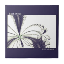 Black Orchid Fractal Art Floral Pattern