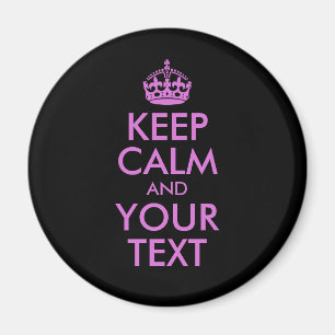 Black Orchid Keep Calm and Your Text Magnet