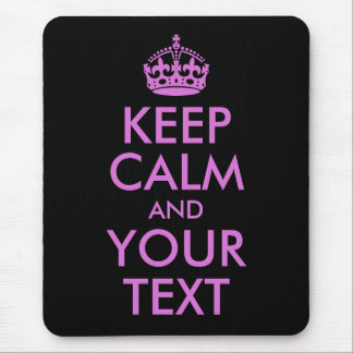 Black Orchid Keep Calm and Your Text Mouse Pad