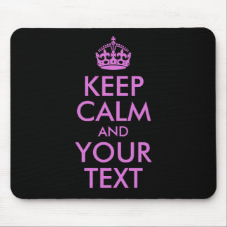 Black Orchid Keep Calm and Your Text Mouse Pad