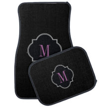 Black orchid monogram car mats