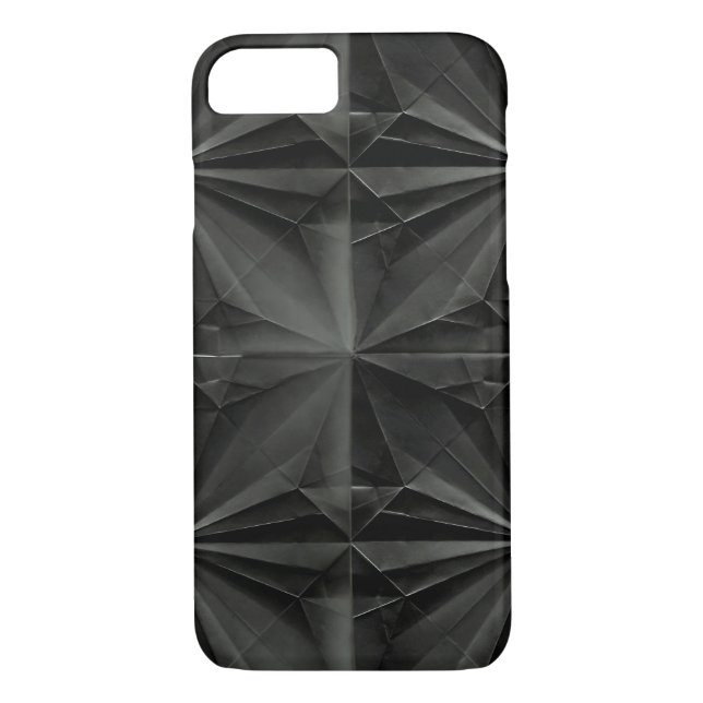 Black Origami Folded Paper Case-Mate iPhone Case (Back)