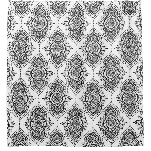 Black Ornate Abstract TearDrop Pattern (Front)