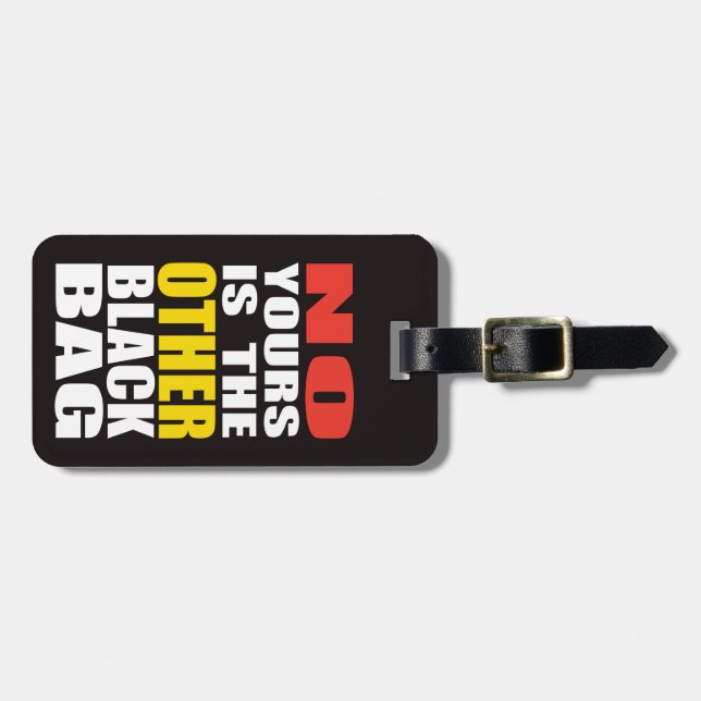 Black Other Black Bag Luggage Tag (Front Horizontal)