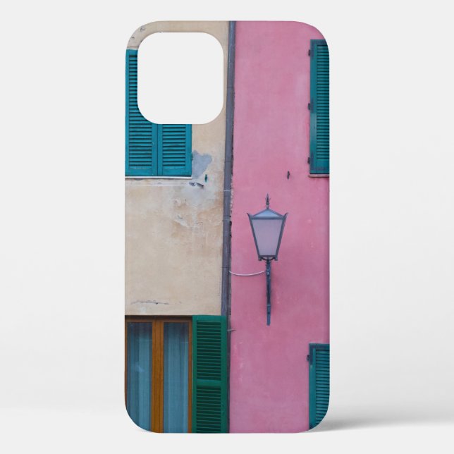 BLACK OUTDOOR SCONCE ON PINK PAINTED WALL Case-Mate iPhone CASE (Back)