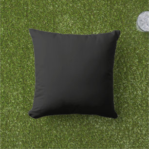 Black Outdoor Throw Pillow
