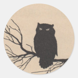 Black Owl - Halloween Sticker