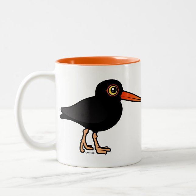 Black Oystercatcher Two-Tone Coffee Mug (Left)
