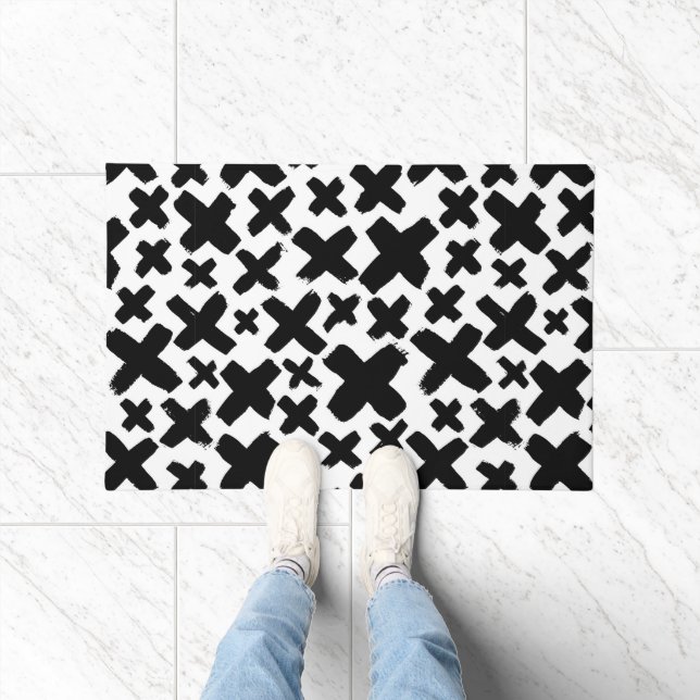 Black Paint Splash Pattern Doormat (Indoor)