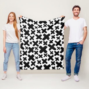 Black Paint Splash Pattern Fleece Blanket