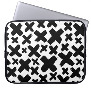 Black Paint Splash Pattern Laptop Sleeve