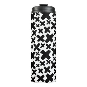 Black Paint Splash Pattern Thermal Tumbler