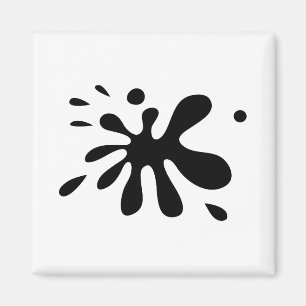 Black Paint Splat Magnet