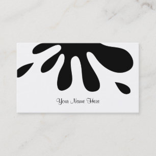 Black Paint Splat, Your Name Here Business Card