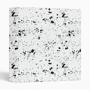 Black Paint Splatter Pattern Binder