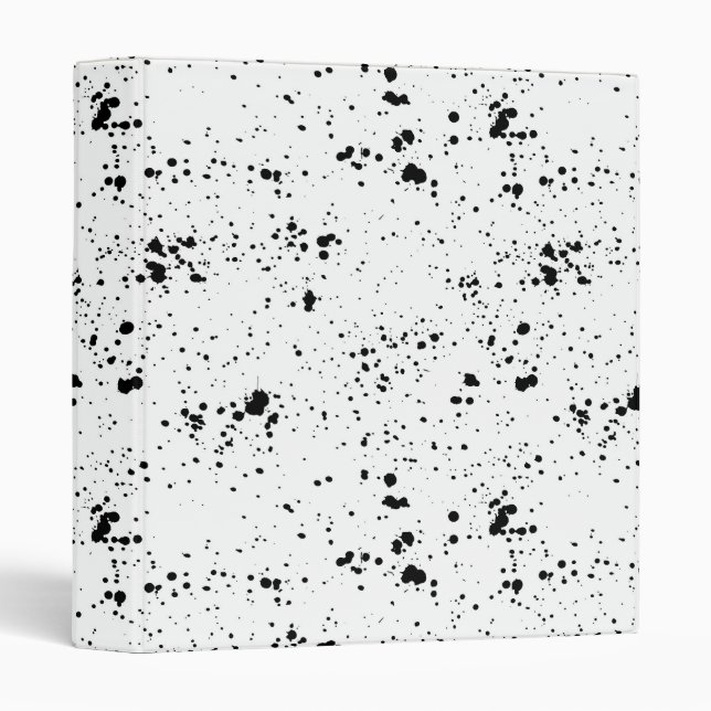 Black Paint Splatter Pattern Binder (Front/Spine)