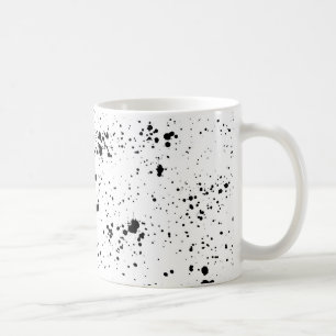 Black Paint Splatter Pattern Coffee Mug