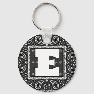 Black Paisley Bandana Birthday Hip Hop Rap Scarf Keychain
