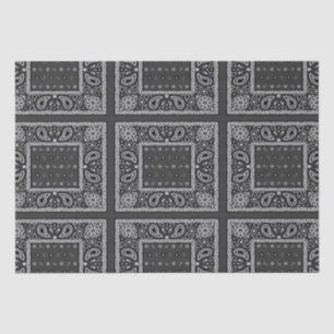 Black Paisley Bandana Birthday Hip Hop Rap Scarf Tissue Paper