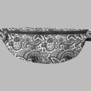 Black paisley pattern Fanny Pack