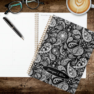 Black Paisley Planner