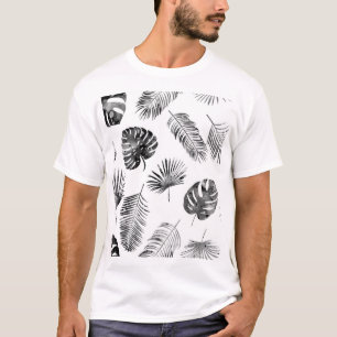 Black palm leaves: vintage seamless. T-Shirt