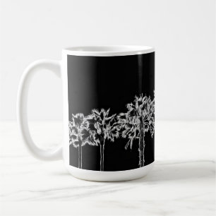 Black Palm Tree Art Palm Springs Cup Mug