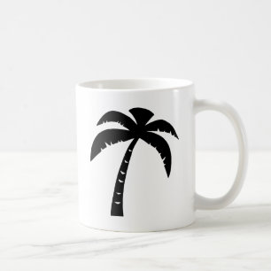 Black Palm Tree Coffee Mug