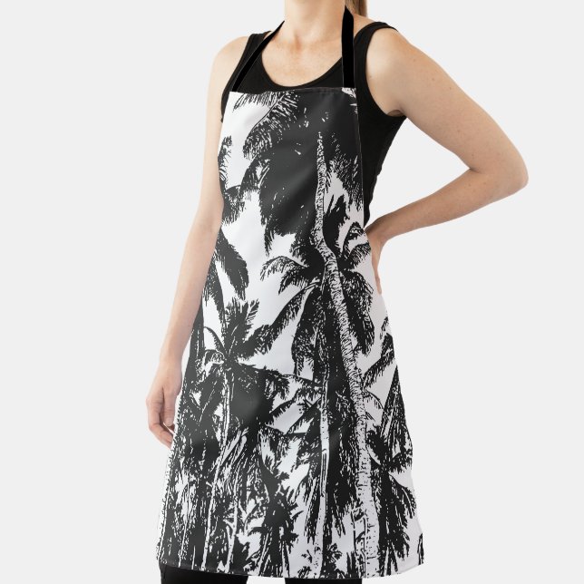 Black Palm Trees Apron (Insitu)